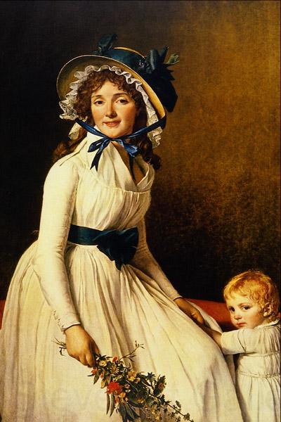 Jacques-Louis David Portrait of Madame Seriziat and her son Spain oil painting art